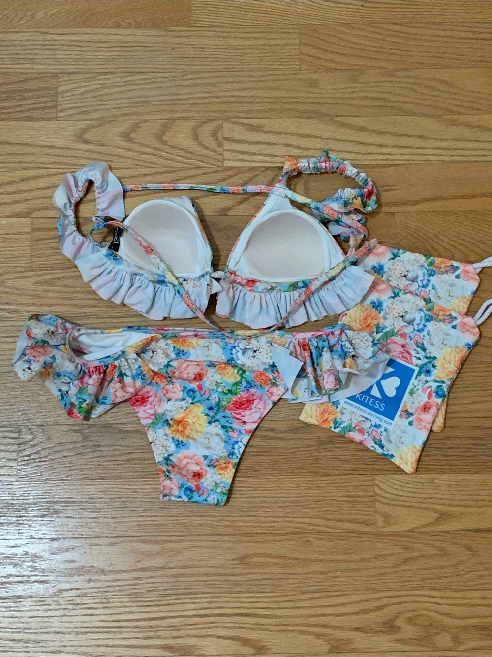 Kitess Floral Ruffle Women's Bikini — Multi-Color - Picture 2 of 2